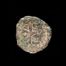 ancient-indian-bronze-coin,-kushan-period_x3850b