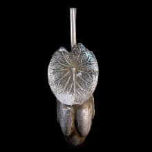 buddhist-silver-earrings-in-form-of-lotus-leaves-and-unopened-flowers_x7492b