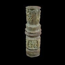 gandharan-carved-bone-bottle-depicting-a-noblewoman-flanked-by-attendants_x8871c