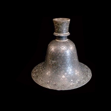 mughal-bidri-ware-bronze-with-silver-inlay-hookah-base_x3976a