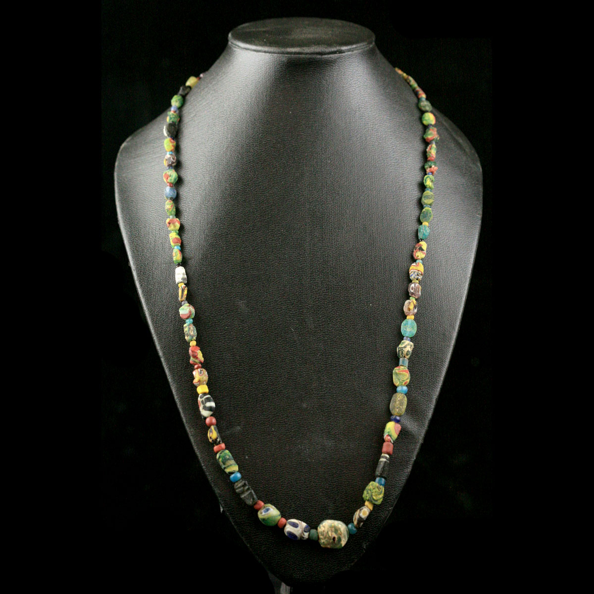 Egyptian An Ancient Mixed Glass Bead Necklace Levant